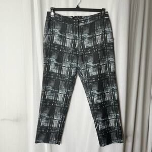 Rachel Comey Black and White Print Straight Leg Pants Size 8